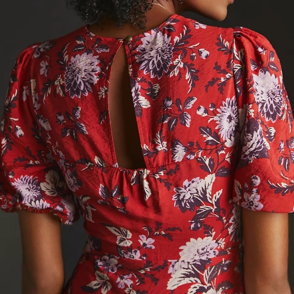 HOST PICK New Anthropologie Puff Sleeve Dress Size 6 - Picture 4 of 12